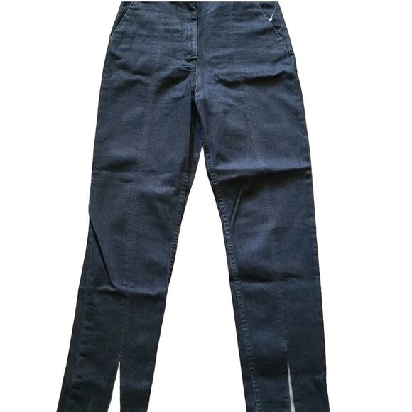 H&M dark wash size High Waisted Split Leg Dark Wash Trouser Denim Jeans - Picture 1 of 9